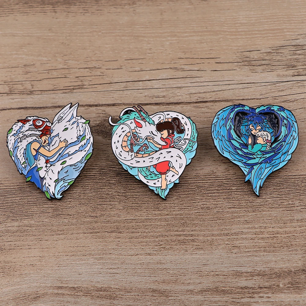 

BG1714 Ghost Anime Enamel Pin Dragon Brooch Bag Lapel Pin Badge on Backpack Decorative Jewelry Gift Accessories