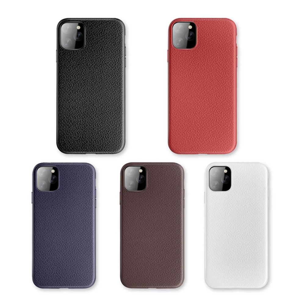 OTAO ультратонкий кожаный чехол для iPhone 11 Pro Max X XS XR TPU силиконовые мягкие чехлы 7 8 Plus
