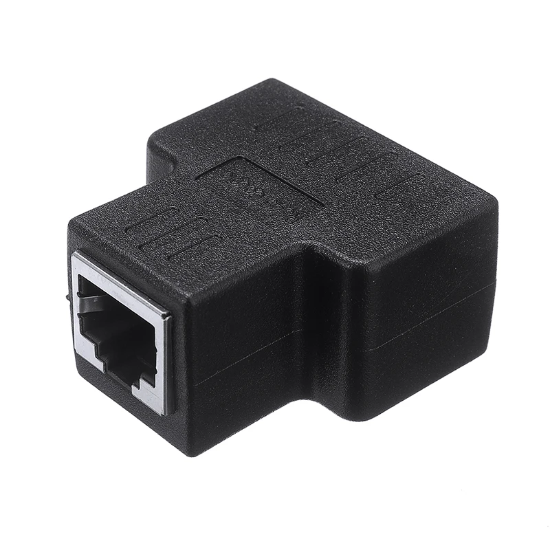 1 шт. RJ45 разветвитель 1-2 пути гнезда адаптеров для ноутбука двойной женский порт LAN