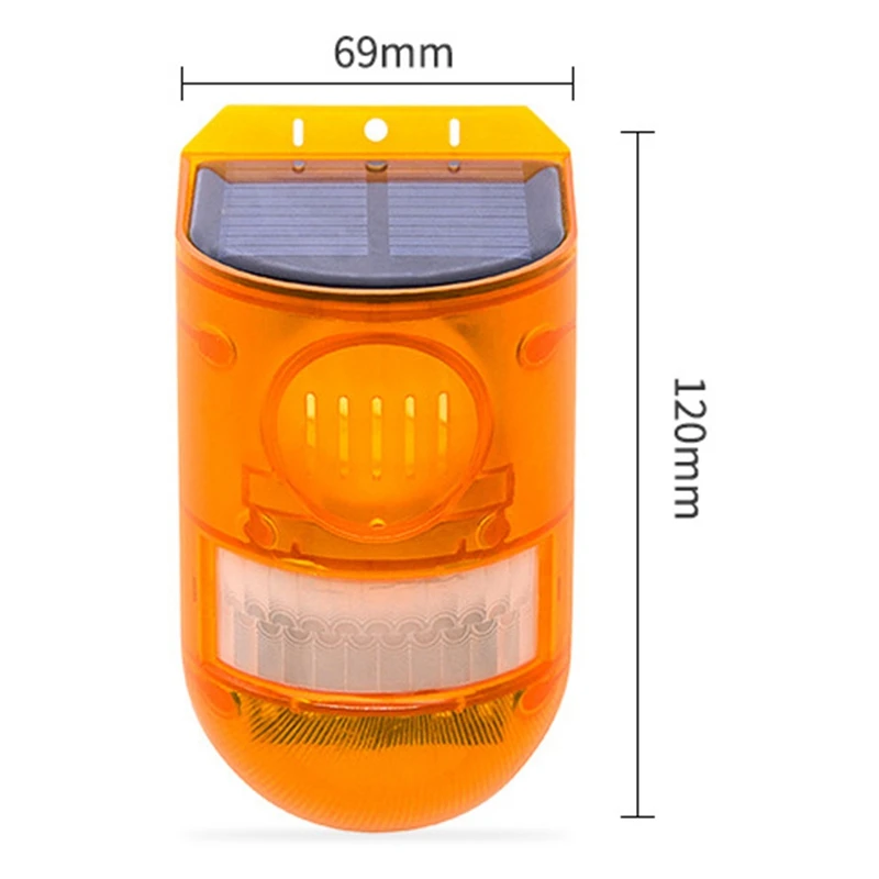 

2Pcs Solar Alarm Light Wireless PIR Motion Sensor Garden Security Lamp Outdoor Waterproof Yard Garden Lamps
