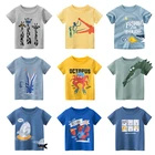 Новинка 2021, летняя детская одежда, футболка с коротким рукавом для мальчиков и девочек, детская толстовка, Детская Хлопковая одежда, футболка