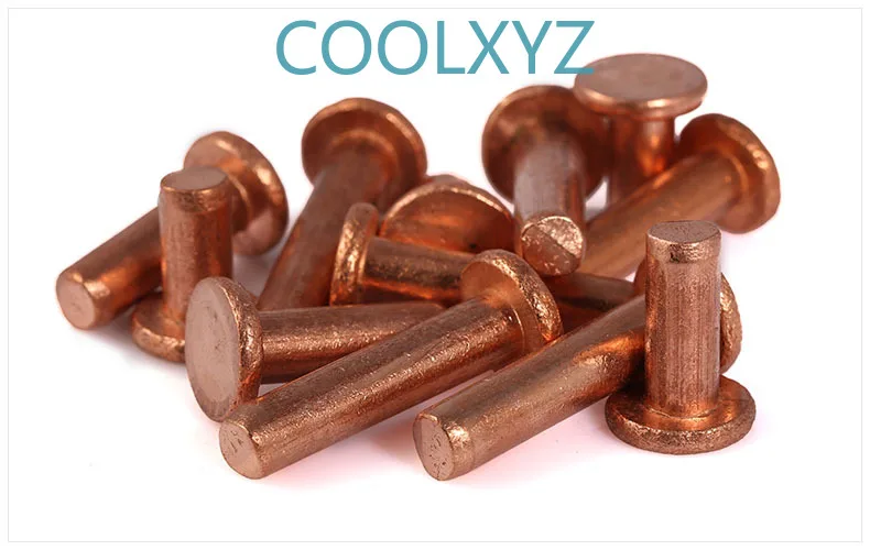 Твердые красные медные заклепки плоскогубцы плоская головка клепки для заклепок