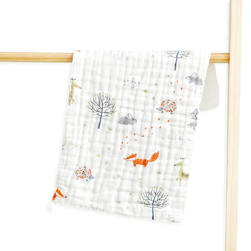 

Baby Face Towel Cotton Gauze Saliva Towel Six-Layer Gauze Sweat-Absorbing Towel Gauze Baby Bath Towel