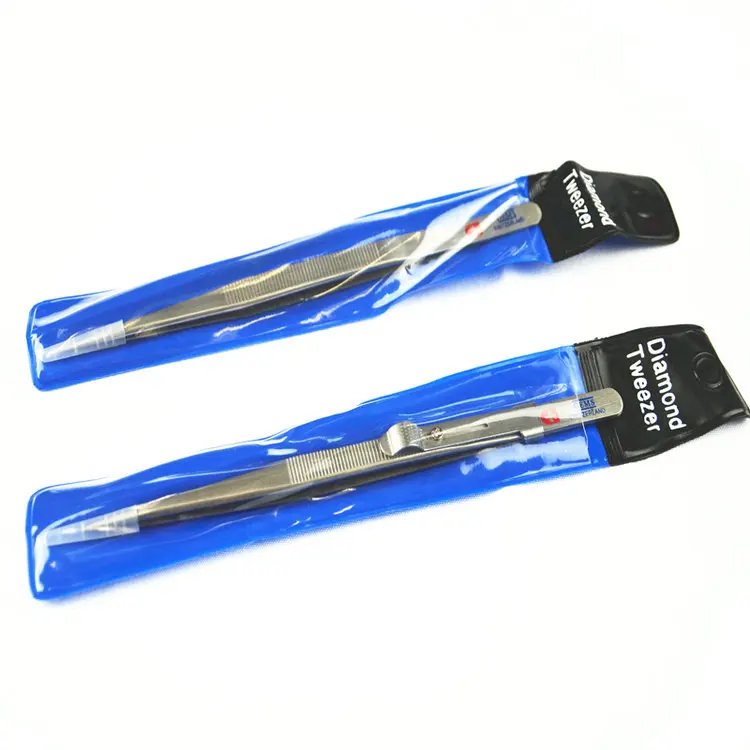 

DIY jewelry Tweezers Diamond Gem Making Tool for Jeweler Soldering Welding Tweezer Straight Curved Tip Selflock Bead holder pick