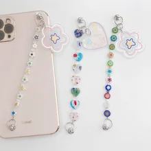 New colored glaze love flower bracelet diy mobile phone shell jewelry accessories cats eye beaded hole shoes accessories