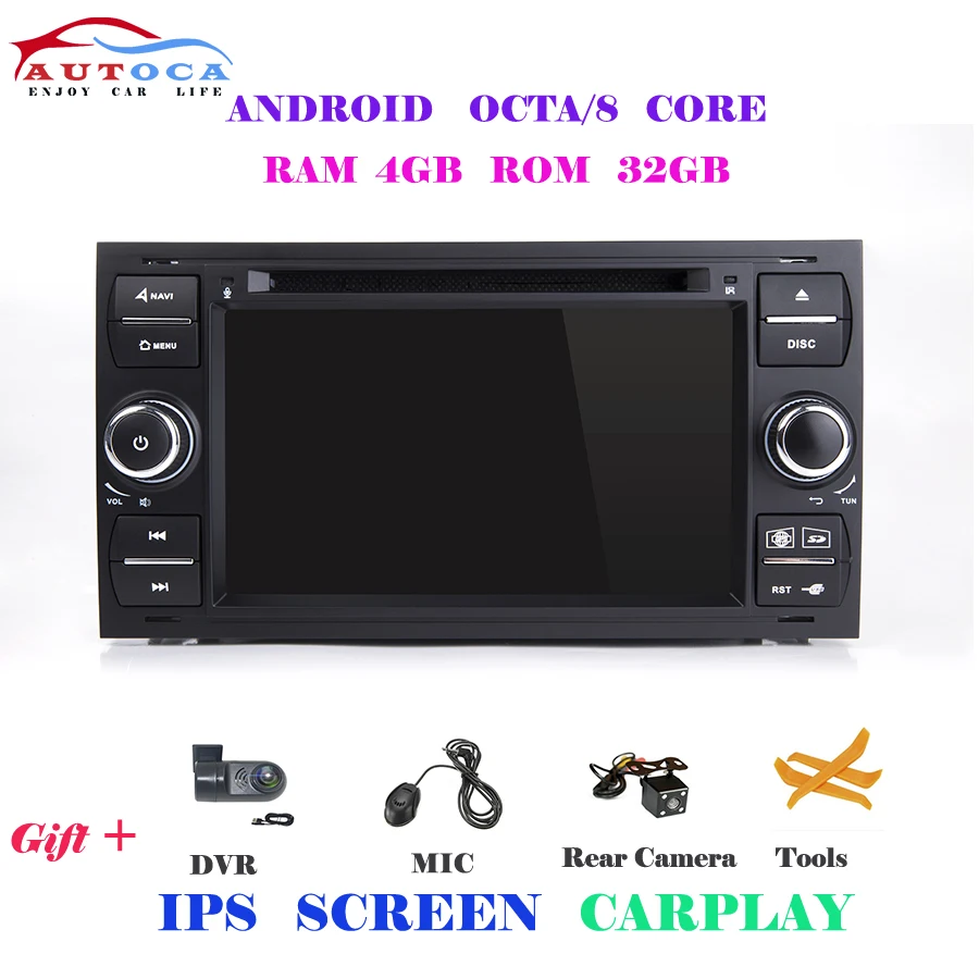 Black 4G CARPLAY DSP ips 2 din Android 9,0 Автомобильный gps dvd-плеер для Ford Mondeo S-max Focus C-MAX Galaxy Fiesta transit Fusion подключение kuga радио - Цвет: Black 4G CARPLAY