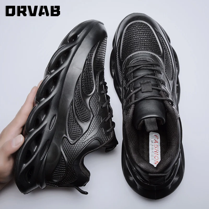 All Black Man Shoes Fashion Designer Men High Quality Breathable Sneakers Summer Trainers Male Winter Big Size 39-48 |