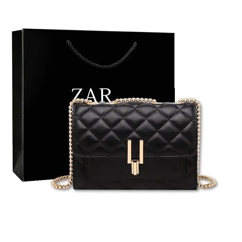 

Embroidery Diamond Lattice Small PU Leather Crossbody Bags for Women 2022 Hit Trend Women's Branded Trending Shoulder Handbags