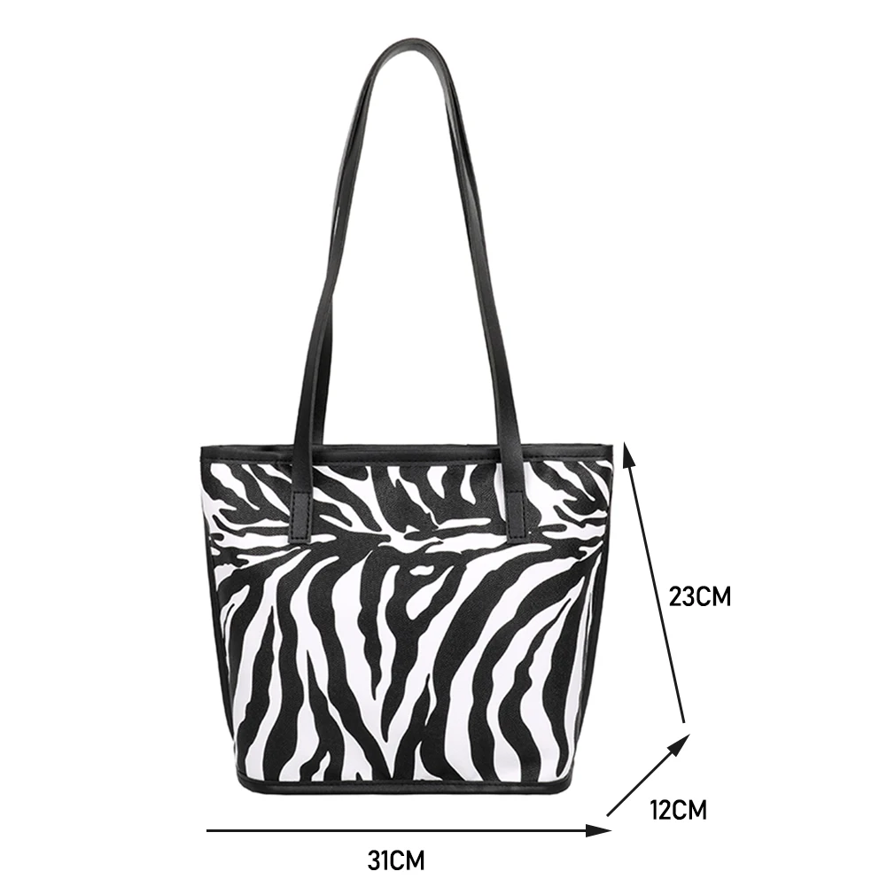 

Retro Animal Pattern Underarm Purse Women Casual PU Leather Large Capacity Shoulder Handbag Portable Outdoor Street Zipper Bags