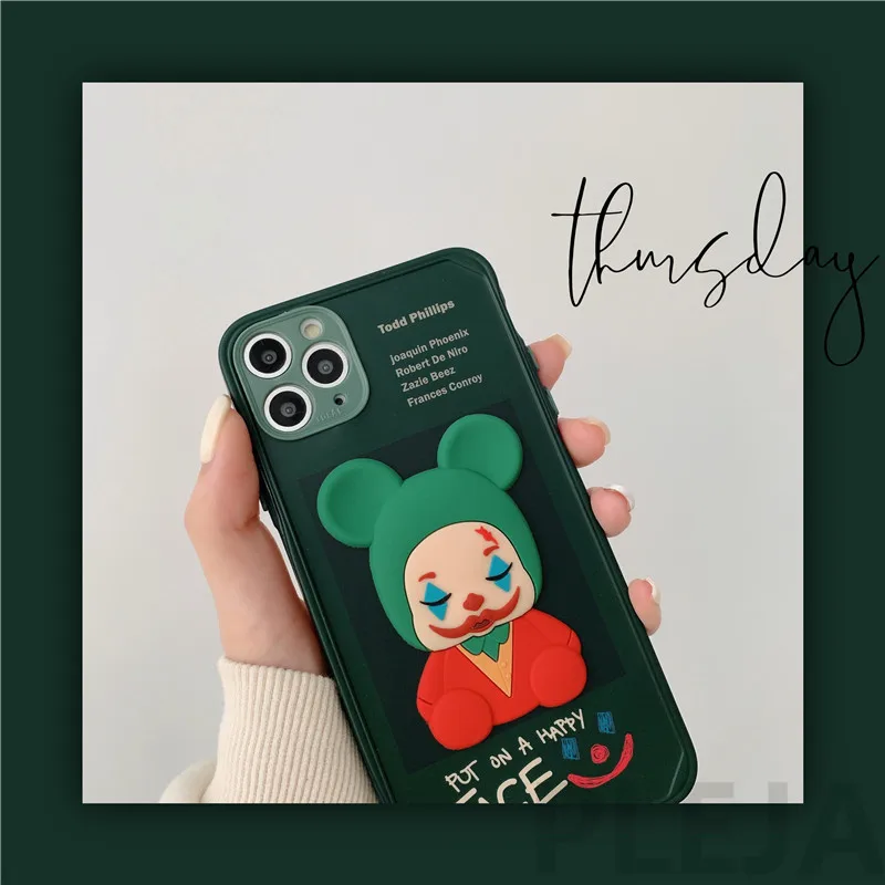 

Cute 3D Stereo Joker Baby Doll Phone Case For iPhone X XR XS 12 mini 11 Pro Max SE 2020 7 8 Plus Luxury Full Protective Covers