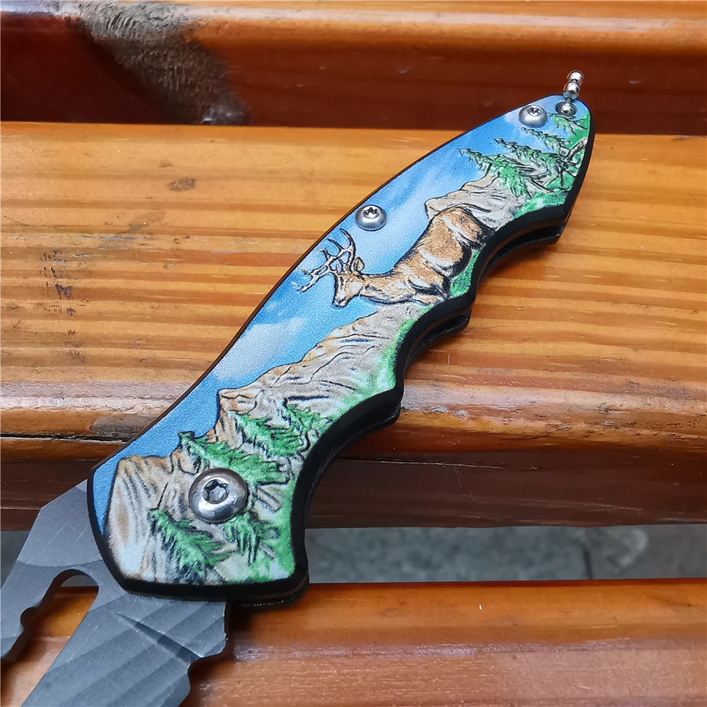 Качественный Мини Ретро складной нож на открытом воздухе маленький s