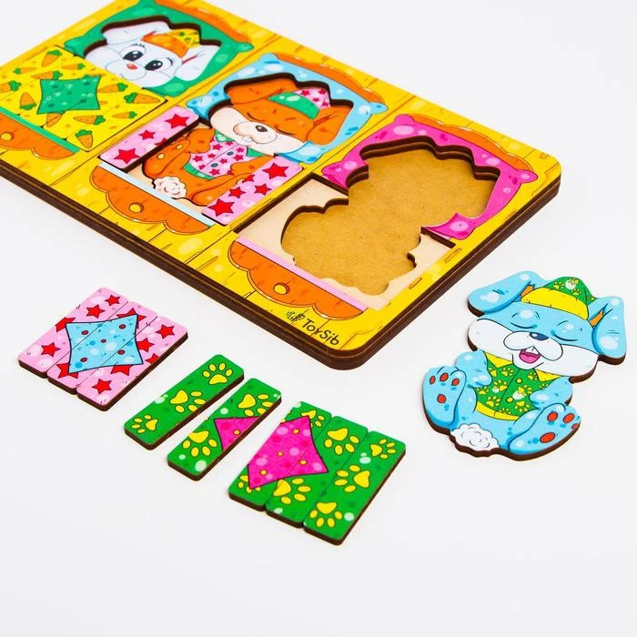 Вкладыш Зайчата спят | Игрушки и хобби