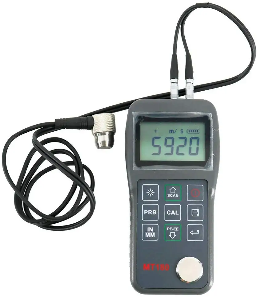 

Ultrasonic Thickness Gauge Measuring Range 0.65-600mm P-E 3-30mm E-E Multi-Mode with Backlight