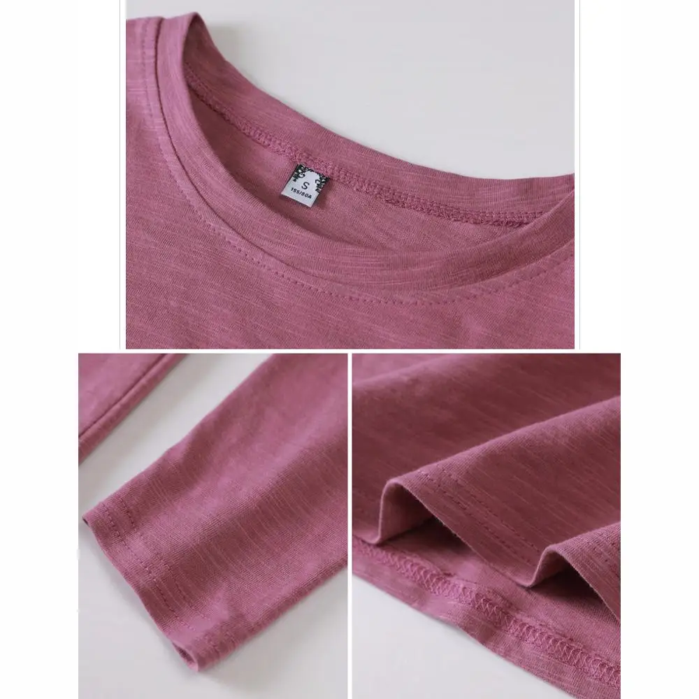 

WWENN 2021 T-Shirt Women Fashion Autumn Spring Black T shirt Cotton Long Sleeve Tops Casual Tee Shirt Femme Plus Size 3XL