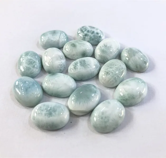 100% натуральный Ларимар 12*16 мм овальный камень Кабина кольцо лицо кулон 2 шт./лот