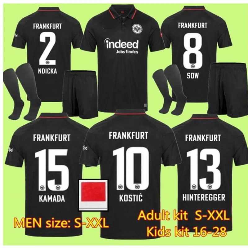 

Eintracht Frankfurt Jersey kit+socks 2021 SOW SILVA KOSTIC JOVIC HASEBE KAMADA HINTEREGGER 2022 New Main Road Man Football Shirt