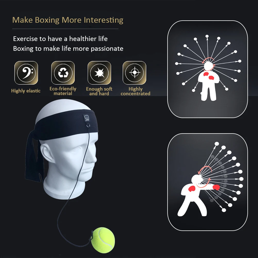 Тренажерный зал Спорт бокс бой мяч с головным ободком для тренировка скорости
