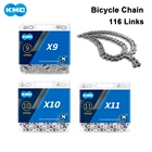 Велосипедная цепь KMC, для горных велосипедов, размеры X9, X10, X11, 116 звеньев, для SRAM 9s, 10s, 11 скоростей, с волшебными кнопками, велосипедные цепи, 9 В, 10 в, 11 в