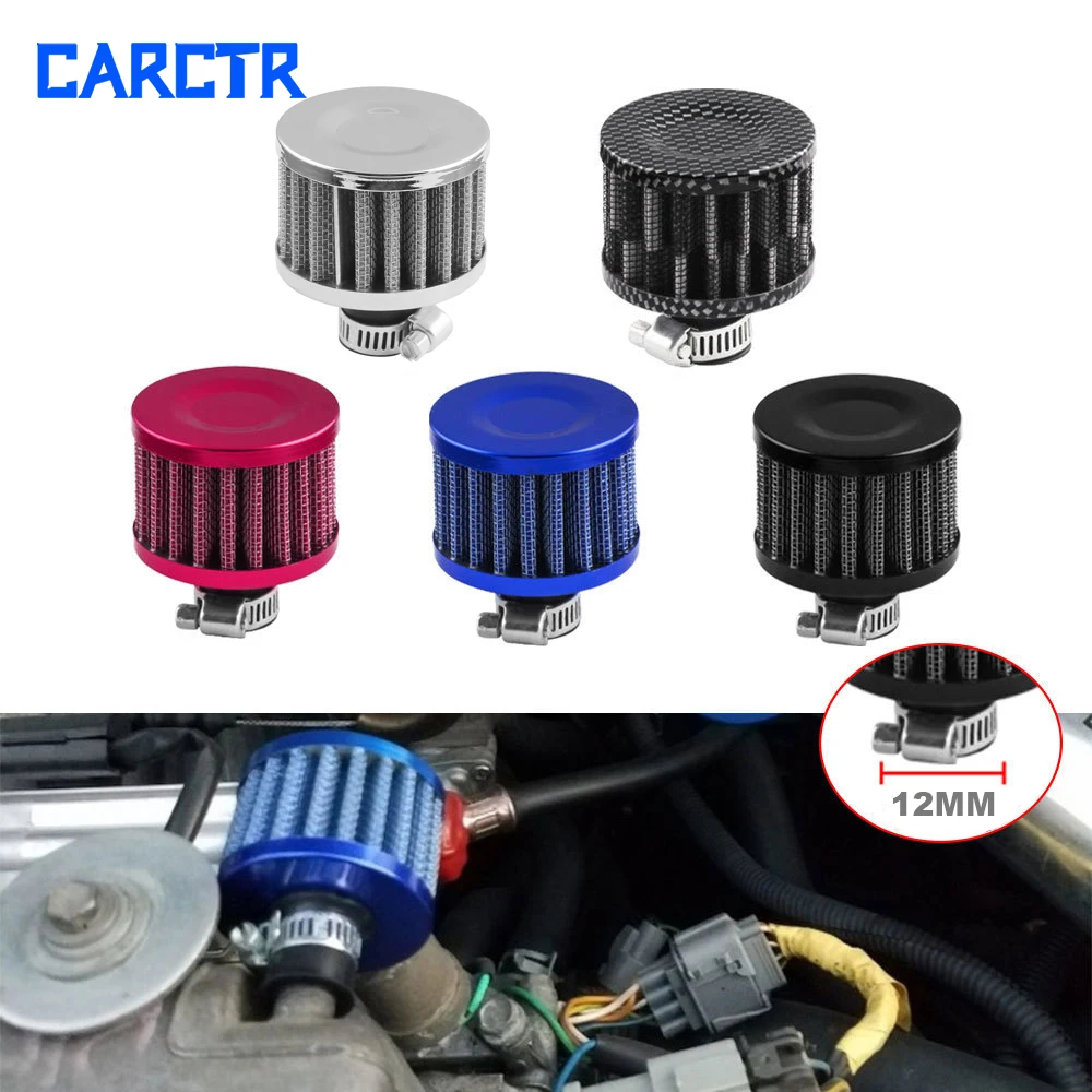 

CARCTR Universal 12MM Mini Air Filters Mushroom Head for Car Motorcycle Cold Air Intake High Flow Vent Automobiles Filters