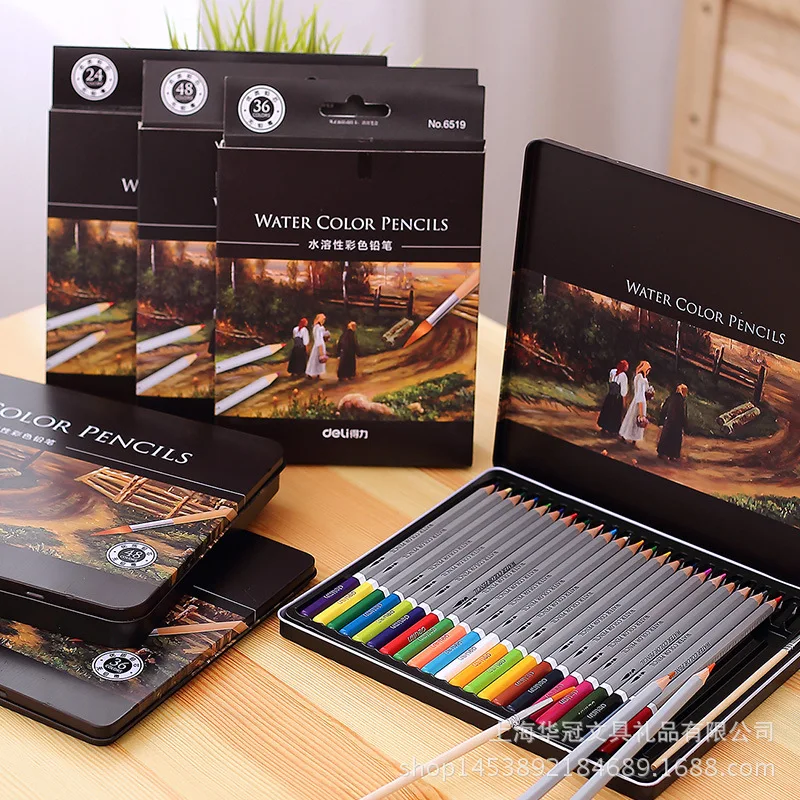 Профессиональные цветные карандаши акварель для рисования водорастворимый