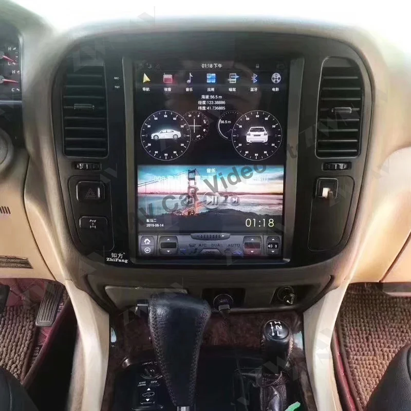Для Toyota Land Cruiser 100 LC100/Lexus LX470 1992-2002 автомобильный GPS-навигатор мультимедийный плеер