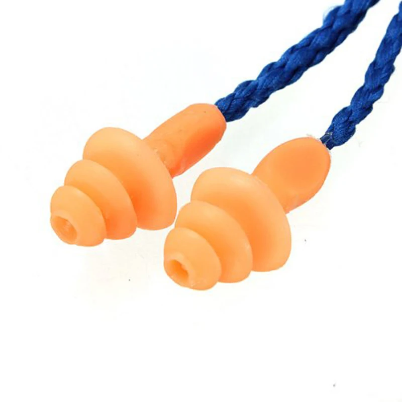 

5PCS Authentic Soft Silicone Corded Ear Plugs Noise Reduction Christmas Tree Earplugs Protective Earmuffs QJY99