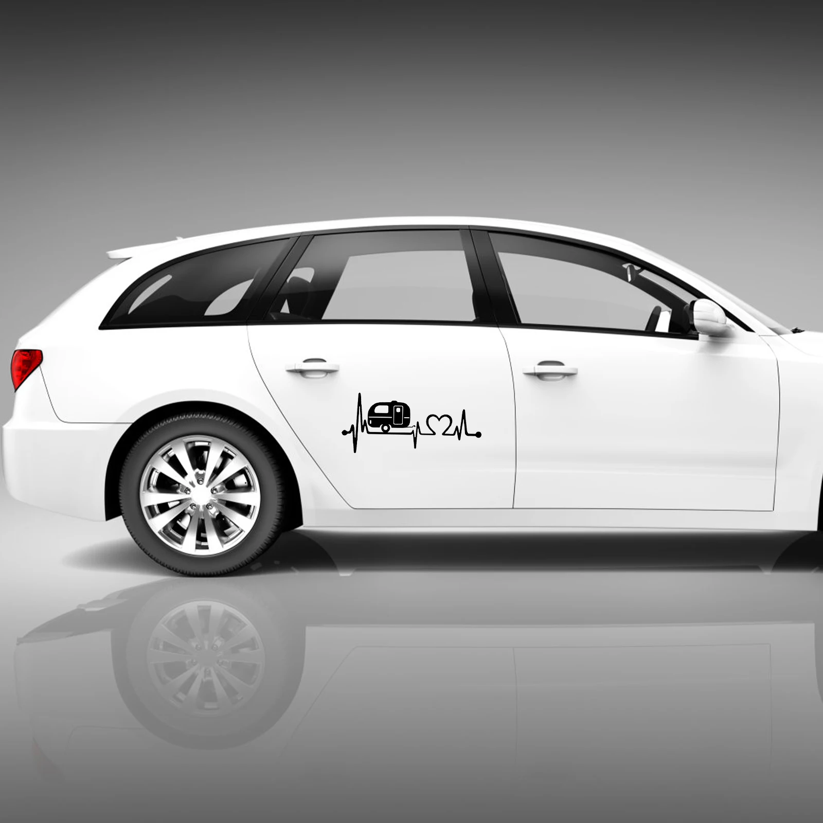 Фирменная наклейка для автомобиля с надписью Love Heart Beat