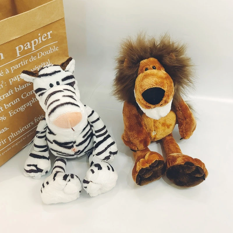 

35CM Cute Stuffed Animals Plushies Giraffe Tiger Lion Monkey Gorilla Elephant Soft Toys For Children Kid Sleeping Birthday Gifts