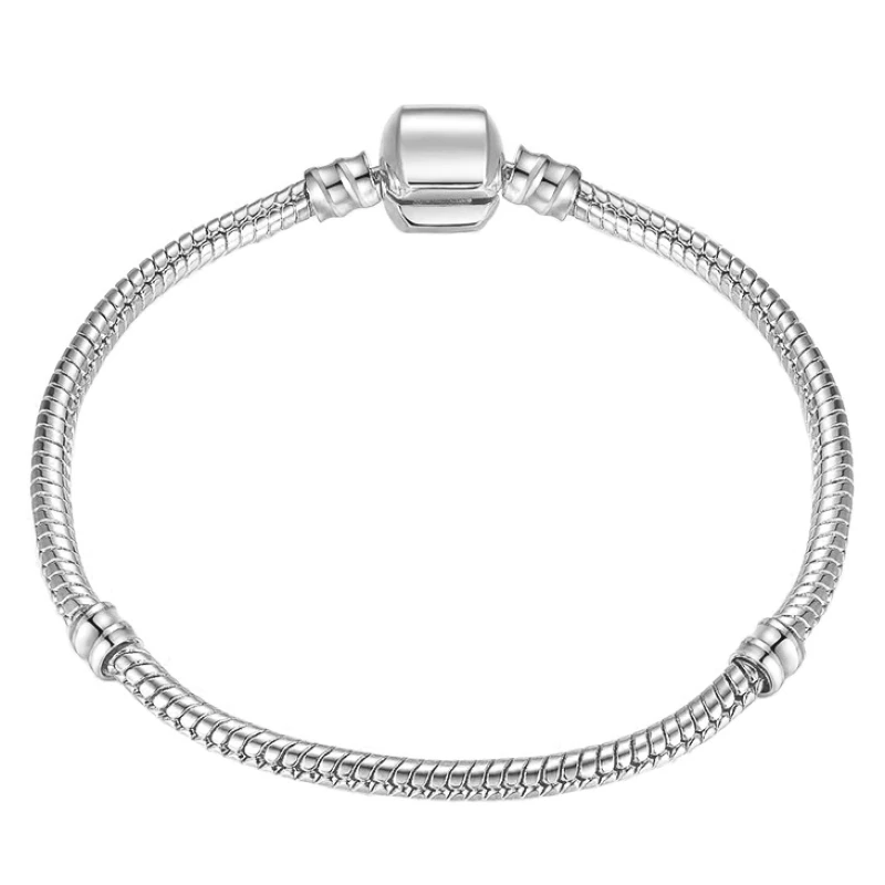 Style 2 YINHED Горячая 3 стиля Pan браслет для женщин 925 стерлингового серебра Змея Жесткий браслет-цепочка DIY Ювелирные изделия подходят бусины ZB041 - Окраска металла: Style 2