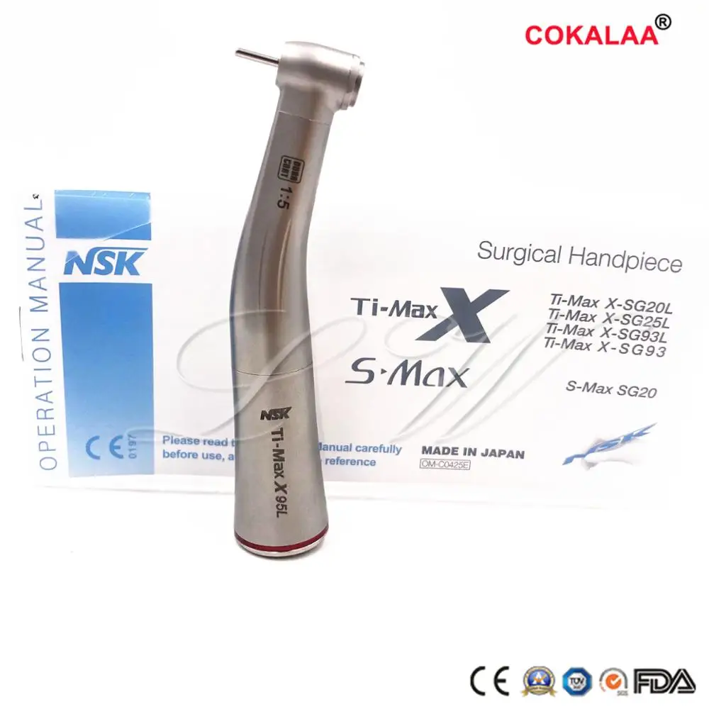 Ti Max стиль стоматологический волоконно оптический контр угол прямой