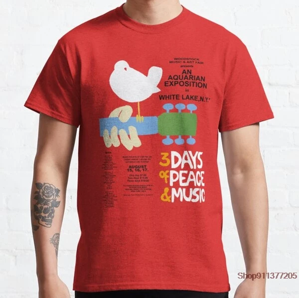 

Woodstock наклейка на рубашку плакат маска для мужчин футболка Одежда высшего качества хлопковая Футболка с принтом с короткими рукавами для му...