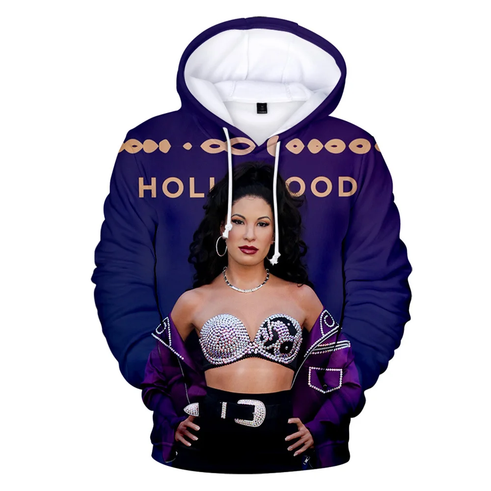 

2021 new hoodie Selena Quintanilla singer star Selena 3D printing personality men's women's fashion sweater boys and girls tops