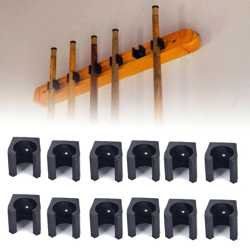 

12pcs Billiards Snooker Cue Locating Clip Holder Wall Hanging for Pool Cue Racks Set Snooker Accessories