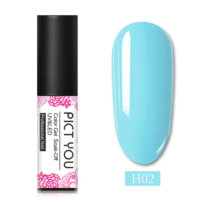 H02 PICT YOU 5 мл синяя серия УФ гель для ногтей гибридная краска Лаки es Vernis гель Гель-лак для полировки лак однократный цветной гель для ногтей - Цвет: H02