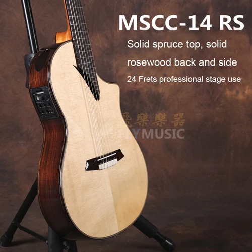 14RS Martinez MSCC-14RS/MS/OV профессиональная сценическая Классическая гитара с fishman 301 EQ, Классическая электрогитара - Цвет: 14RS