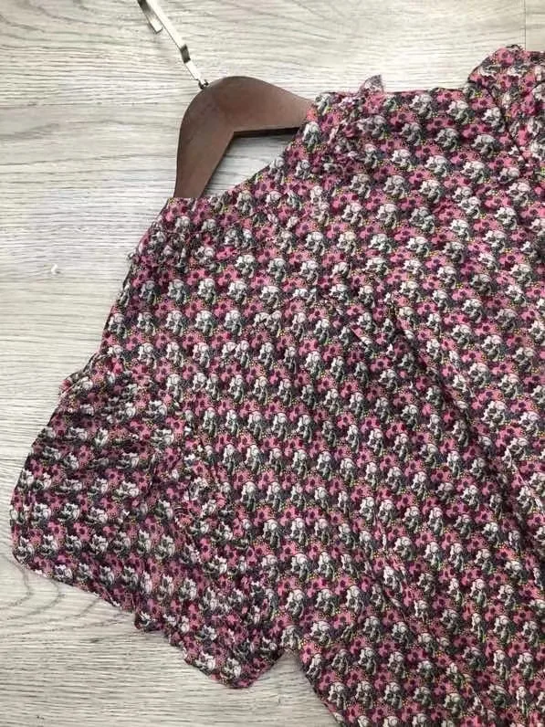 

Women Dress 2021 Spring and Summer New Style Ladies Printed V-neck Dress with Buttons