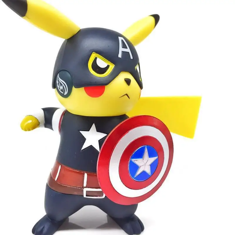 Модель TAKARA TOMY Pokemon орнамент Пикачу COS удзумаки Наруто Капитан Америка Дэдпул