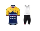 Мужская велосипедная Джерси Jumbo Visma Team Roglic, велосипедная одежда с коротким рукавом и шорты-комбинезон 20D, одежда для велоспорта с гелевыми вставками, 2020