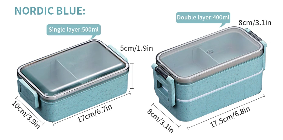 Ланч-бокс из пшеничной соломы коробки для обедов бенто микроволновая посуда контейнер для хранения еды коробка для еды