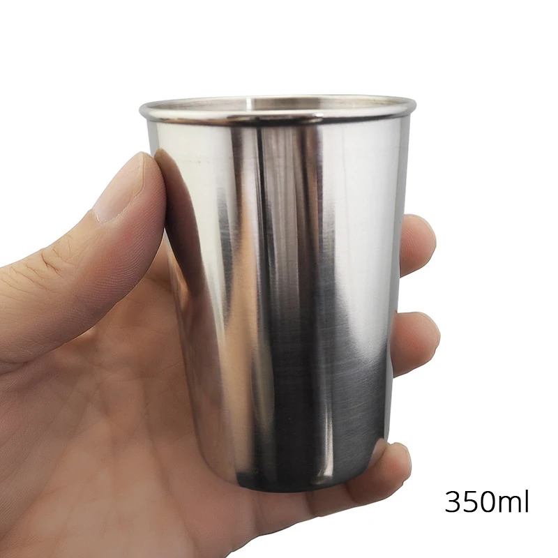 230ml350ml500ml металлическая чашка из нержавеющей стали для кофе чая пива сока кружки