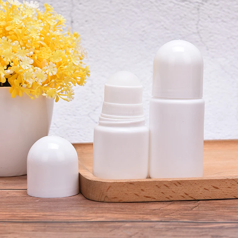 

5pcs/set Plastic Roller Bottles 30/50ML Empty Refillable Rollerball Bottle For DIY Deodorant Essential Oils Perfume Cosmetics