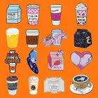 Забавные эмалевые заколки в виде молока, креативные металлические значки в виде кофе для рюкзака, воротника, лацкана, мужские и женские модные украшения, подарки