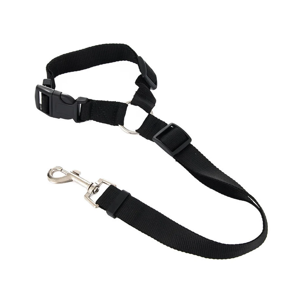 Поводок для домашних животных собак кошек автомобилей черный ремень
