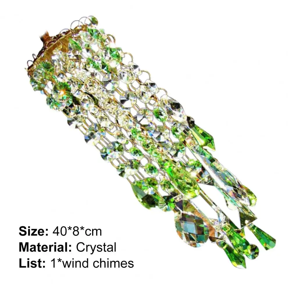 

Hot Sales Wind Chime Beautiful Anti-rust Faux Crystal Patio Porch Hanging Ornament for Daily Life