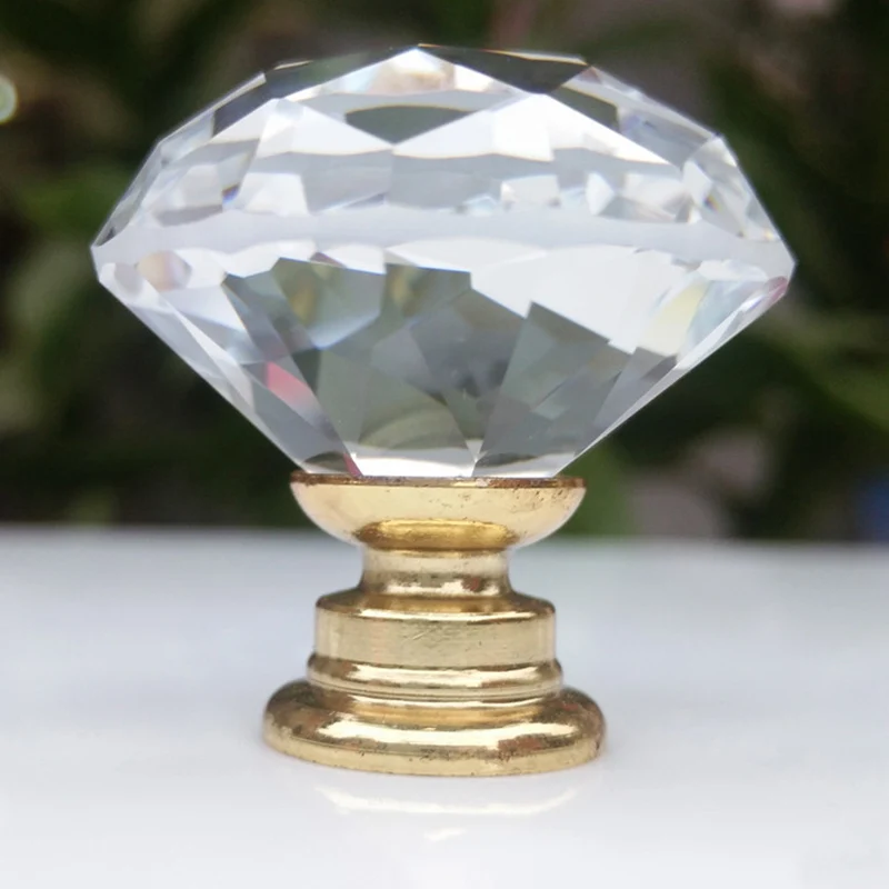 

Crystal Clear Drawer Knob Cabinet Bedside Cupboard Furniture Door Pull Handle