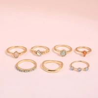 silver star moon knuckle ring set for women girls vintage stackable midi finger rings set crystal knuckle rings boho rings