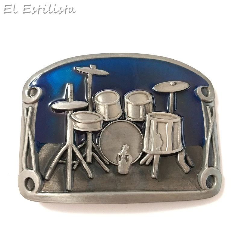 3D рок музыки Стиль ремень для барабана с декоративной металлической пряжкой и