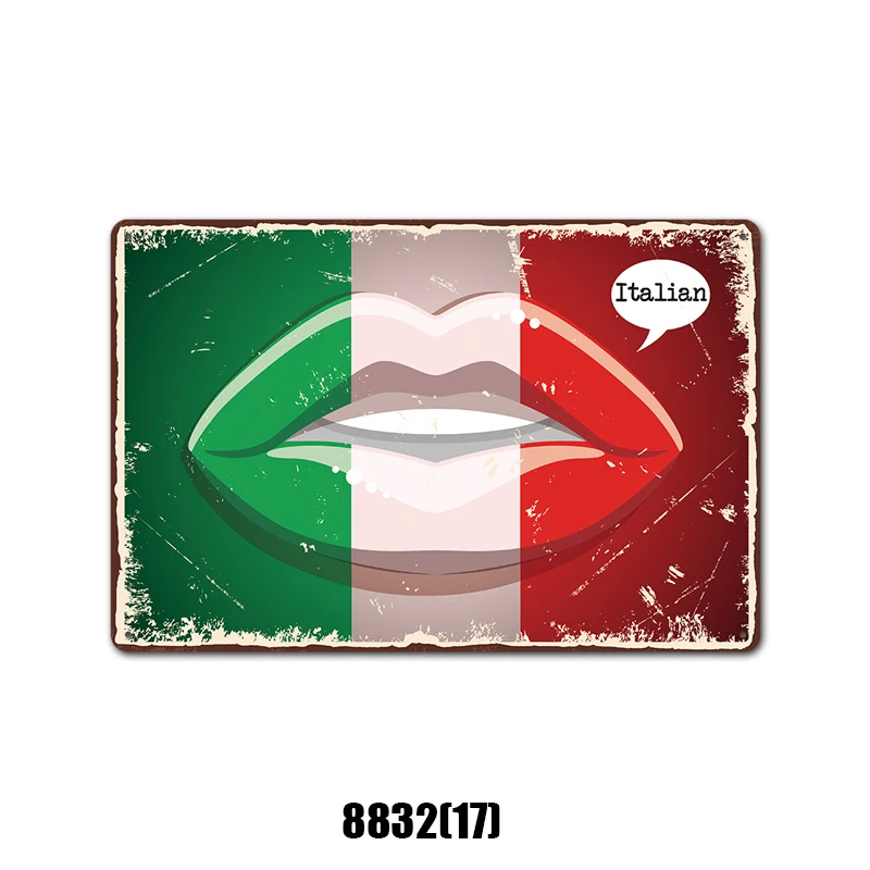 Винтажный постер с национальным флагом металлические знаки в стиле ретро