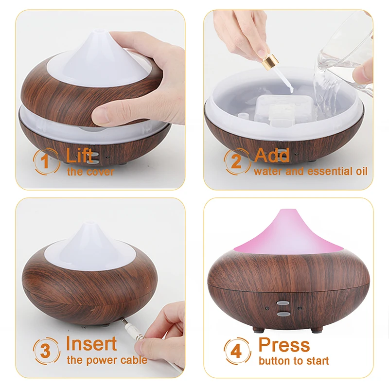220 мл деревянный луковый Арома ультразвуковой увлажнитель воздуха эфирное масло