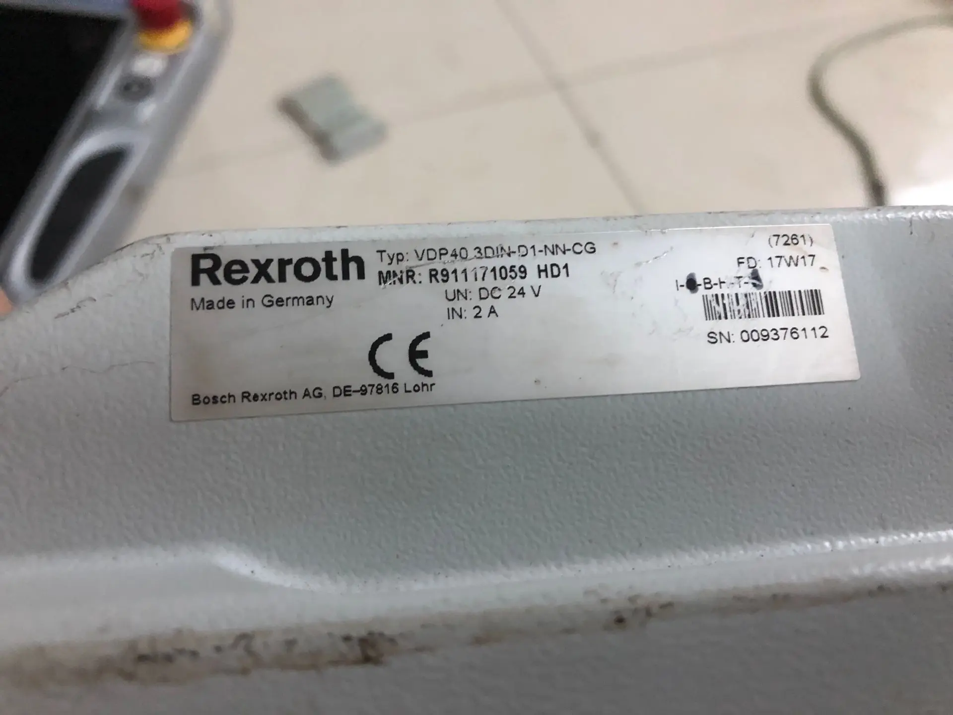 

Bosch Rexroth VDP40.3DIN-D1-NN-CG R911171059 Used In Good Condition